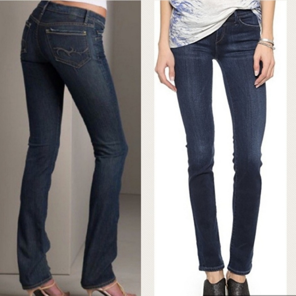 Goldsign jeans size 4 misfit women's blue denim low rise straight leg